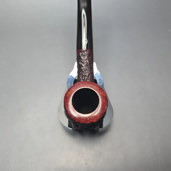 James Upshall Bark Group 6 Partially Rusticated Bent Dublin Estate Briar Pipe, Unsmoked - Image 5