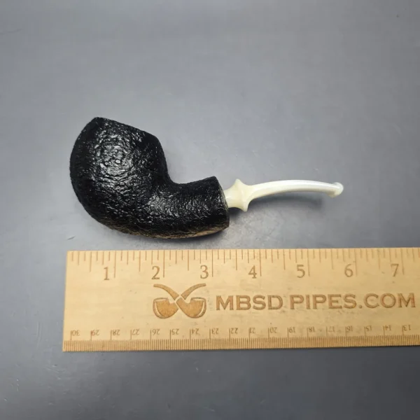 Buckeye Hand Made Sandblasted Blowfish Briar Pipe, New - Image 11