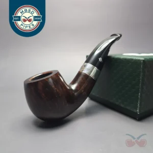 Peterson 160th Anniversary Pat. B Dark Smooth Bent Billiard Briar Pipe, New