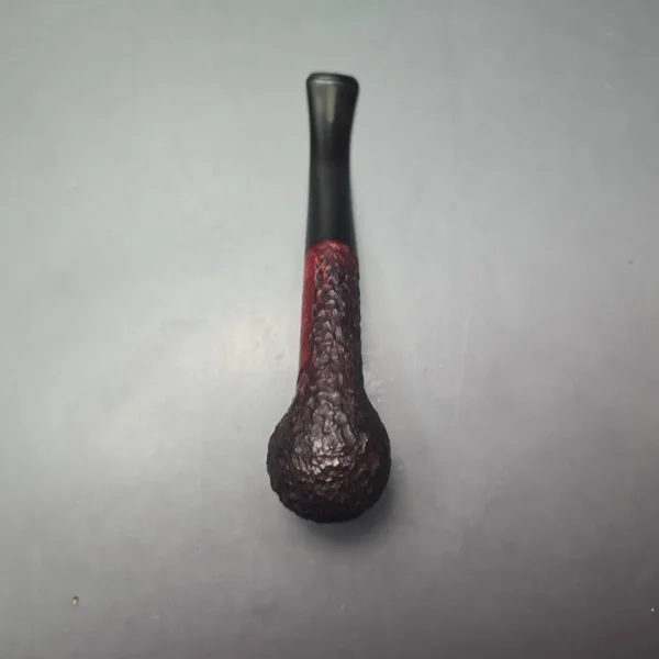 James Upshall Bark Group 6 Partially Rusticated Bent Dublin Estate Briar Pipe, Unsmoked - Image 6