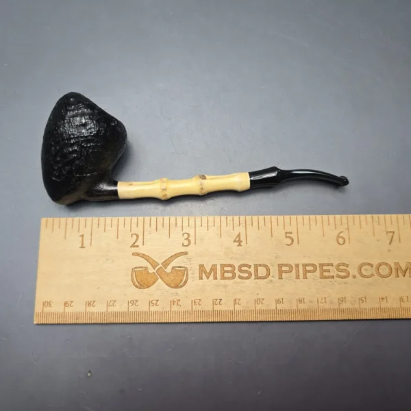 MBSD Briars Modern Masters 1 Sandblasted Peewit w/ Bamboo Handmade Briar Pipe, New - Image 13