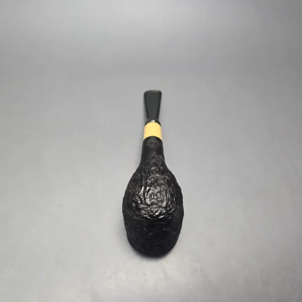 MBSD Briars by Piero Vitale Black Rusticated Billiard w/ Boxwood, Briar Pipe, New - Image 10