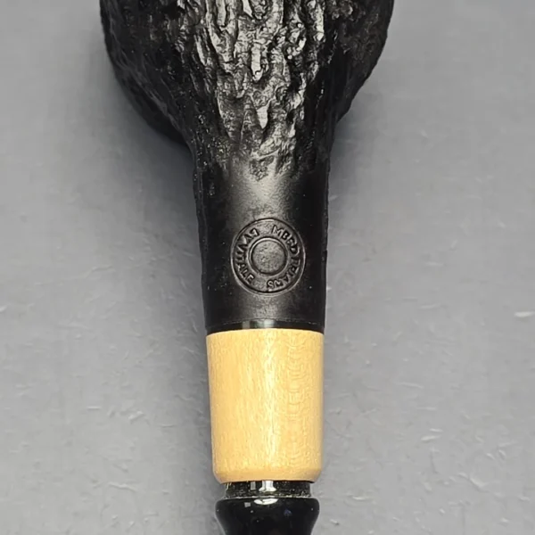 MBSD Briars by Piero Vitale Black Rusticated Billiard w/ Boxwood, Briar Pipe, New - Image 11