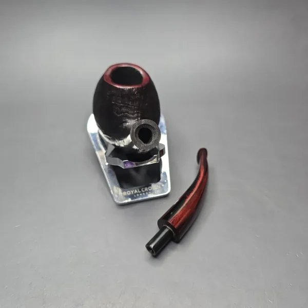 Herriot Pipes Partially Sandblasted Danish Egg Handmade Briar Pipe, New - Image 14