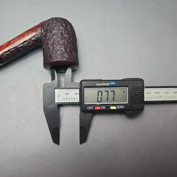 James Upshall Bark Group 6 Partially Rusticated Bent Dublin Estate Briar Pipe, Unsmoked - Image 12