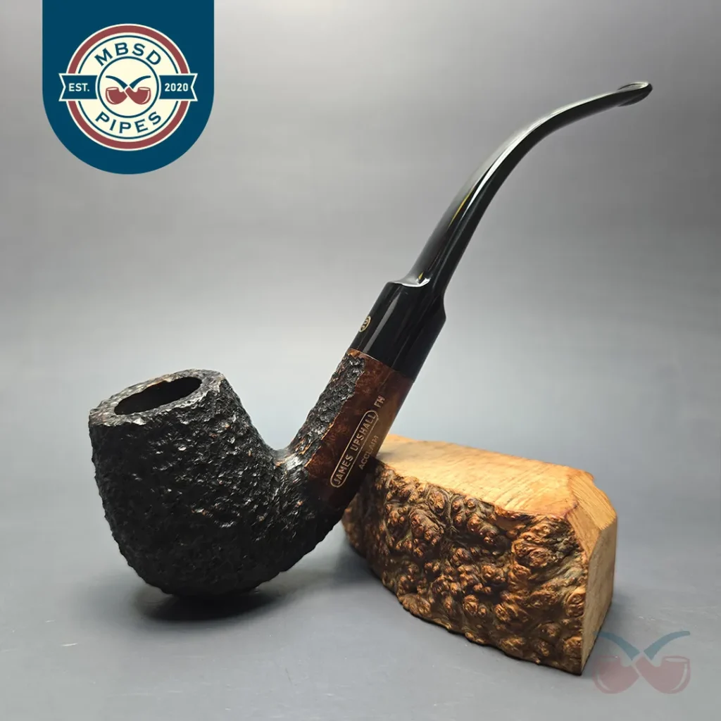 James Upshall Empire Series Acclaim Rusticated Bent Billiard (Unsmoked Estate)