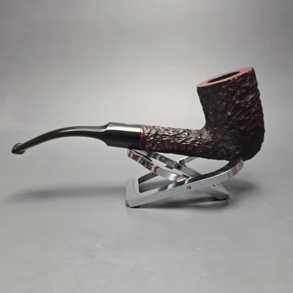 James Upshall Bark Group 6 Partially Rusticated Bent Dublin Estate Briar Pipe, Unsmoked - Image 4