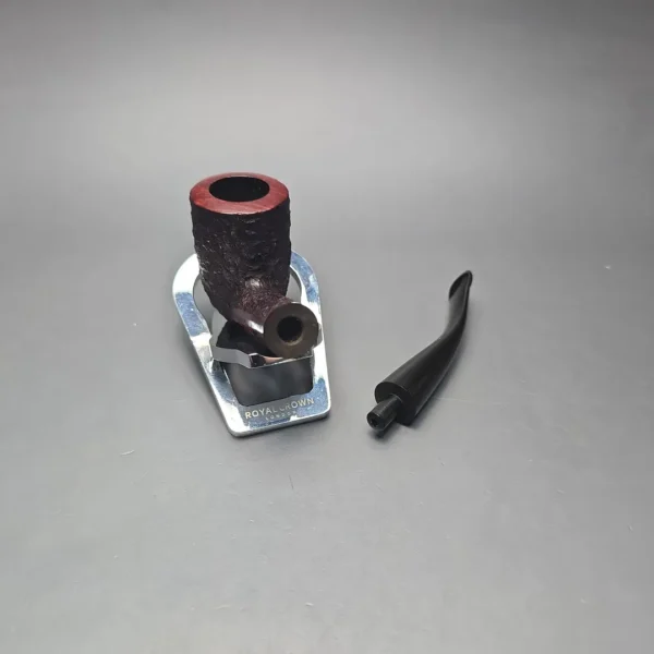 James Upshall Bark Group 6 Partially Rusticated Bent Dublin Estate Briar Pipe, Unsmoked - Image 13