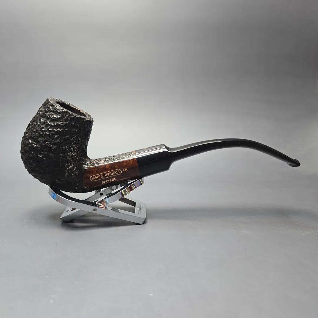 James Upshall Empire Series Acclaim Rusticated Bent Billiard (Unsmoked Estate) - Image 2