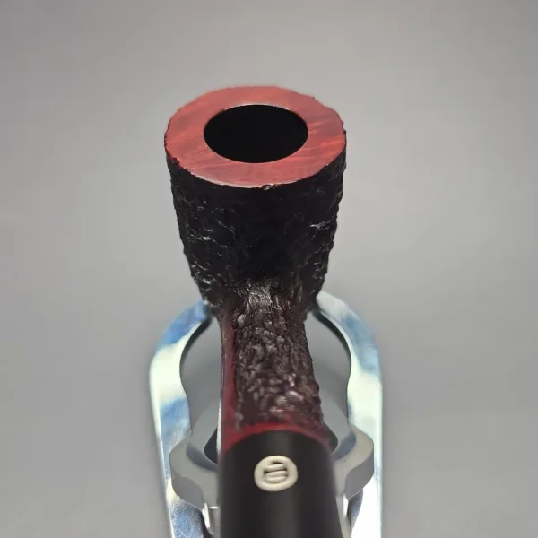 James Upshall Bark Group 6 Partially Rusticated Bent Dublin Estate Briar Pipe, Unsmoked - Image 6