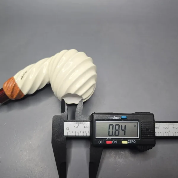 MBSD Meerschaum Premier by Bay Pipes Spiral Brandy w/ Case & Tamper Block Meerschaum Pipe, New - Image 13