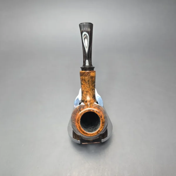 Papa Bear Pipes by Tim Beaumont Smooth Brandy w/ Lacewood Handmade Briar Pipe, New - Image 8