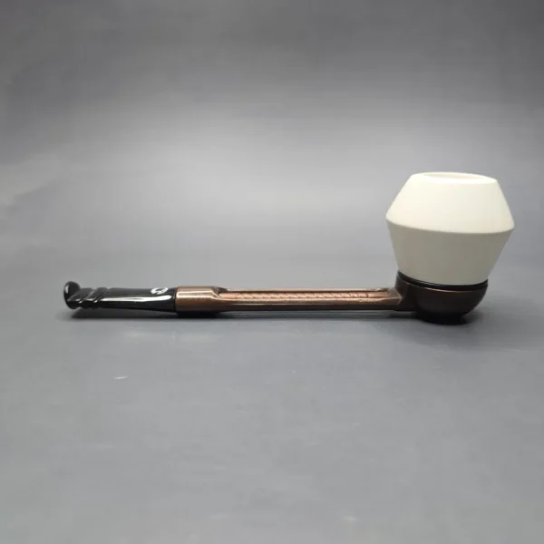 Falcon Extra Dental w/ MBSD Meerschaum Rhodesian Block Meerschaum Bowl Pipe, New - Image 4