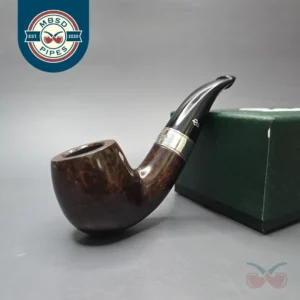 Peterson 160th Anniversary Pat. B Dark Smooth Bent Billiard Briar Pipe, New