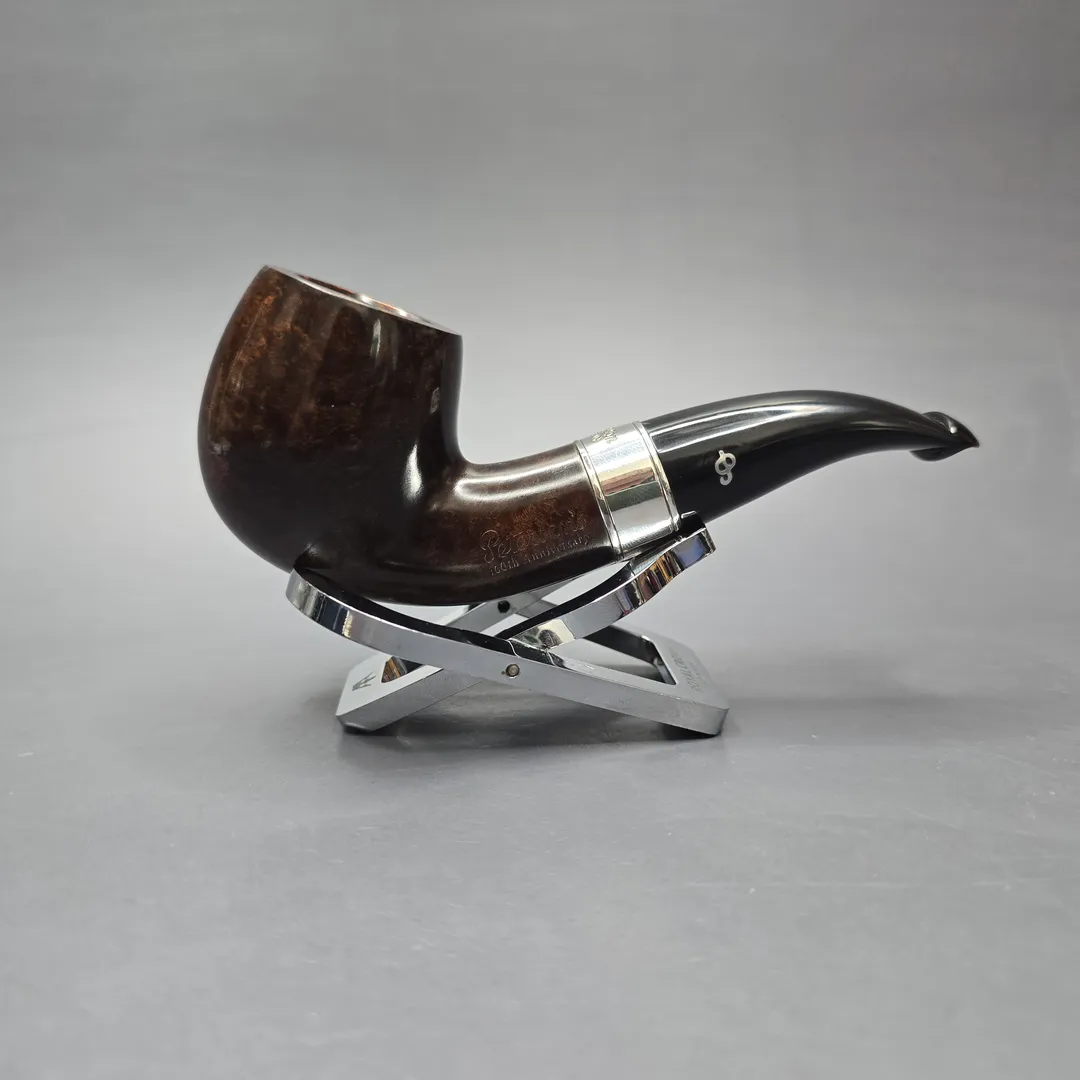 Peterson 160th Anniversary Pat. B Dark Smooth Bent Billiard Briar Pipe, New - Image 2