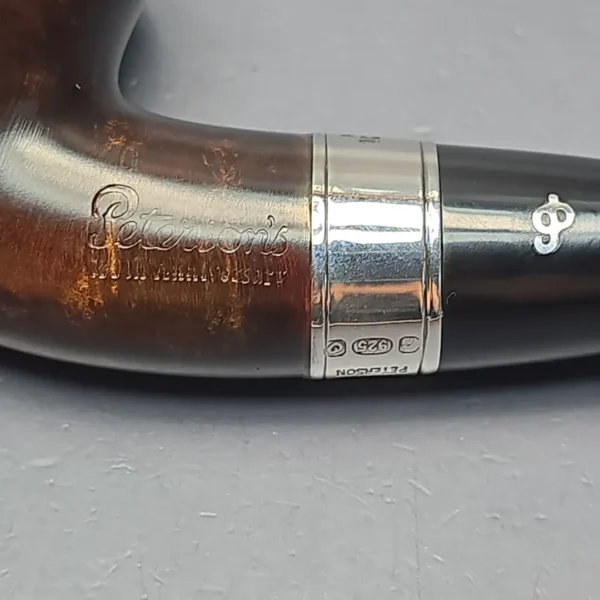 Peterson 160th Anniversary Pat. B Dark Smooth Bent Billiard Briar Pipe, New - Image 12
