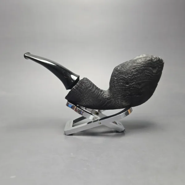 Peter Toth Black Sandblasted Freehand Handmade Briar Pipe, New - Image 4