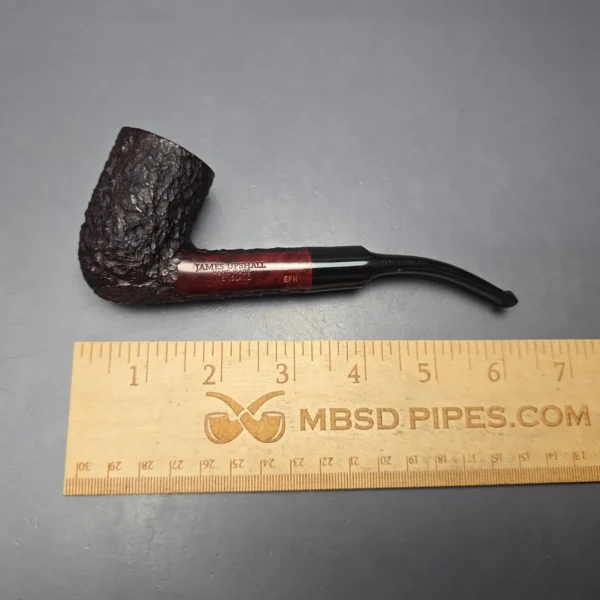 James Upshall Bark Group 6 Partially Rusticated Bent Dublin Estate Briar Pipe, Unsmoked - Image 12