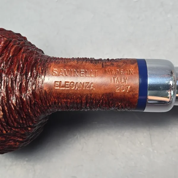 Savinelli Eleganza 207 Rusticated Apple Estate Briar Pipe, Italian Estates, 6mm - Image 11