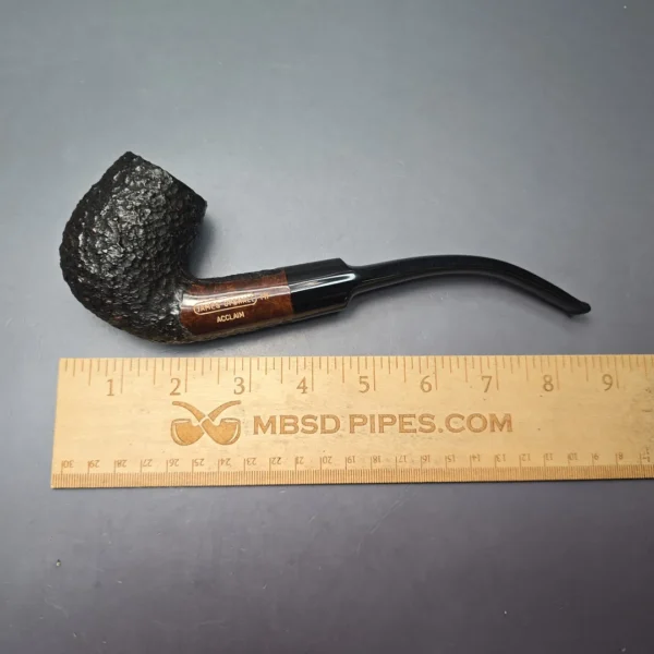 James Upshall Empire Series Acclaim Rusticated Bent Billiard (Unsmoked Estate) - Image 12