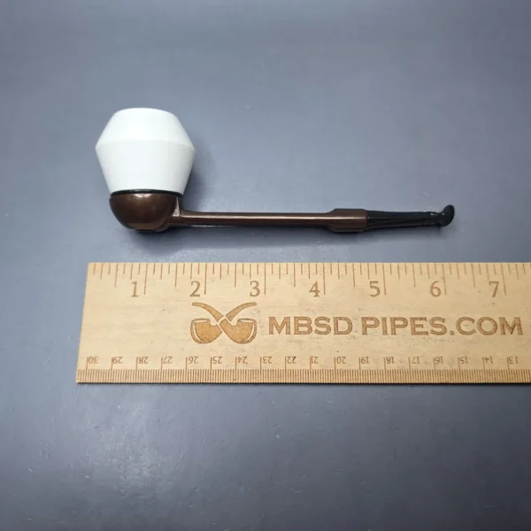 Falcon Extra Dental w/ MBSD Meerschaum Rhodesian Block Meerschaum Bowl Pipe, New - Image 11