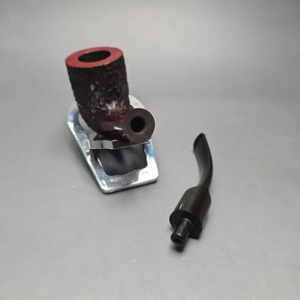 James Upshall Bark Group 6 Partially Rusticated Bent Dublin Estate Briar Pipe, Unsmoked - Image 14