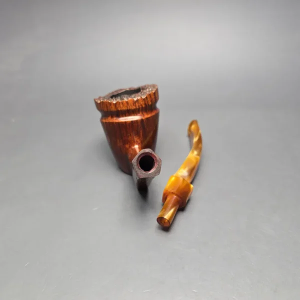Wengholt (Preben Holm) Unique Straight Grain Smooth Freehand Sitter Estate Briar Pipe, Unsmoked - Image 14