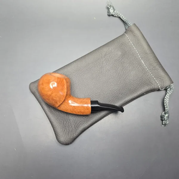 Buckeye Handmade Smooth Asymmetric Blowfish Briar Pipe, New - Image 14