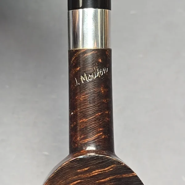 J Mouton Smooth Contrast Poker w/ Silver Estate Briar Pipe, Unsmoked - Image 13