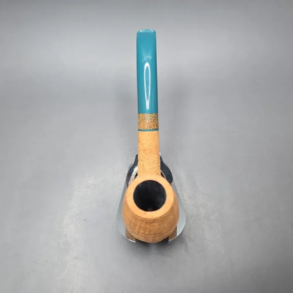 Pipe Tristan Natural Sandblasted "LC" Bent Billiard with Black Palm (New) - Image 9