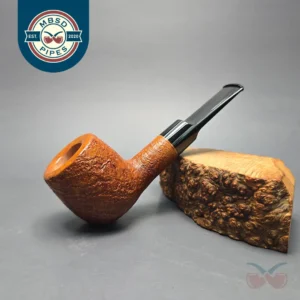 Buckeye Hand Made Partially Sandblasted Billiard Briar Pipe, New