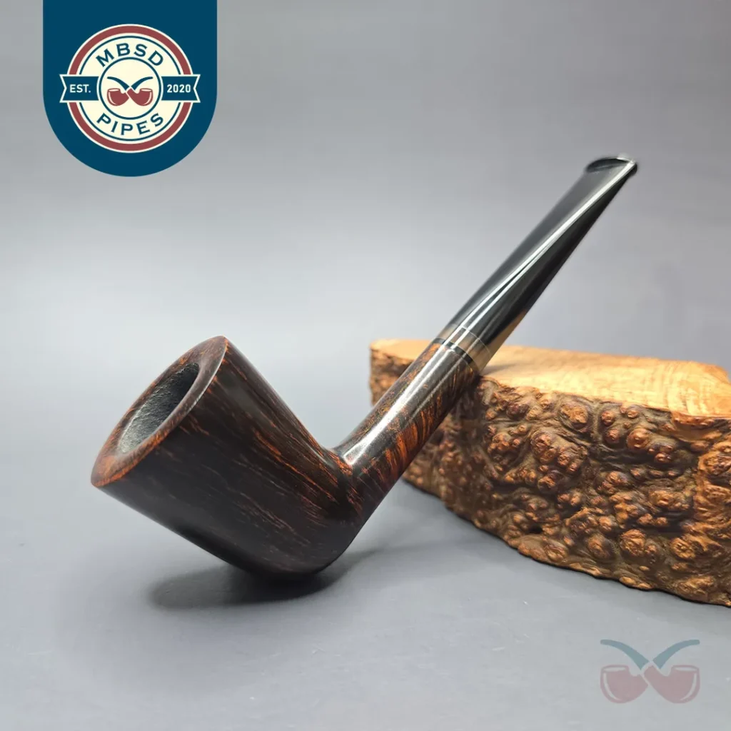 Herriot Pipes Smooth "Bell" Dublin w/ Horn Handmade Briar Pipe, New