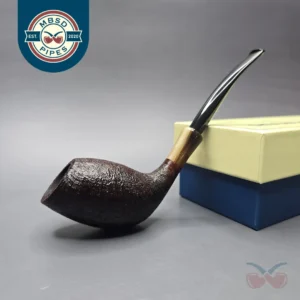 MBSD Briars Modern Masters 3 Sandblasted Tulip w/ Faux Horn Handmade Briar Pipe, New