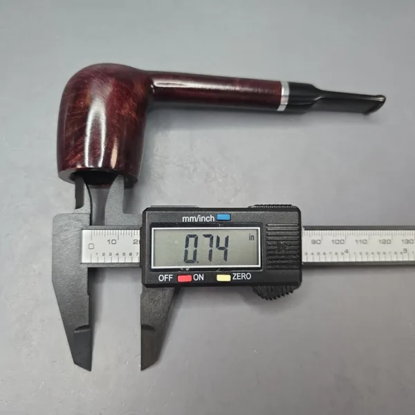 Rossi Rubino Antico 8701 Smooth Lovat w Nickel, Briar Pipe, New, 6mm - Image 14