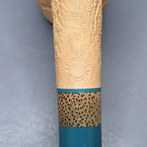 Pipe Tristan Natural Sandblasted "LC" Bent Billiard with Black Palm (New) - Image 11