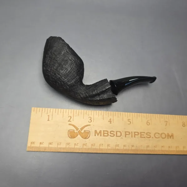 Peter Toth Black Sandblasted Freehand Handmade Briar Pipe, New - Image 11