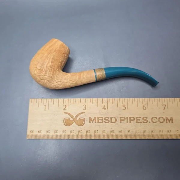 Pipe Tristan Natural Sandblasted "LC" Bent Billiard with Black Palm (New) - Image 12