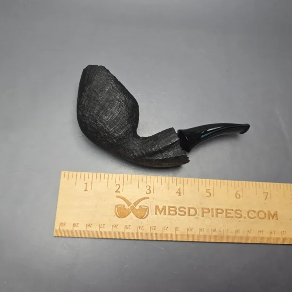 Peter Toth Black Sandblasted Freehand Handmade Briar Pipe, New - Image 12