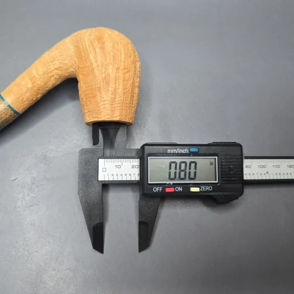 Pipe Tristan Natural Sandblasted "LC" Bent Billiard with Black Palm (New) - Image 13
