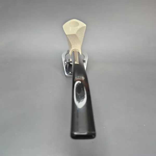MBSD Meerschaum Deluxe Rusticated Churchwarden Freehand Block Meerschaum Pipe, Briar-Mortise, New - Image 5