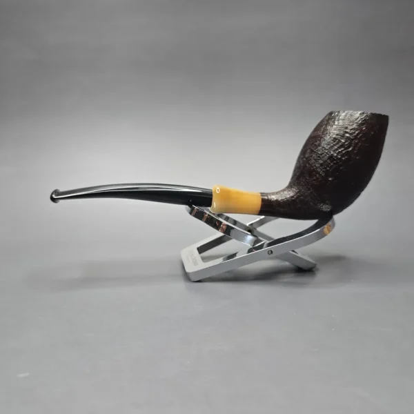 MBSD Briars Modern Masters 3 Sandblasted Tulip w/ Faux Horn Handmade Briar Pipe, New - Image 4