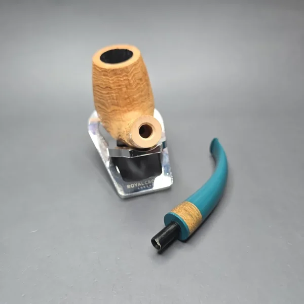 Pipe Tristan Natural Sandblasted "LC" Bent Billiard with Black Palm (New) - Image 14