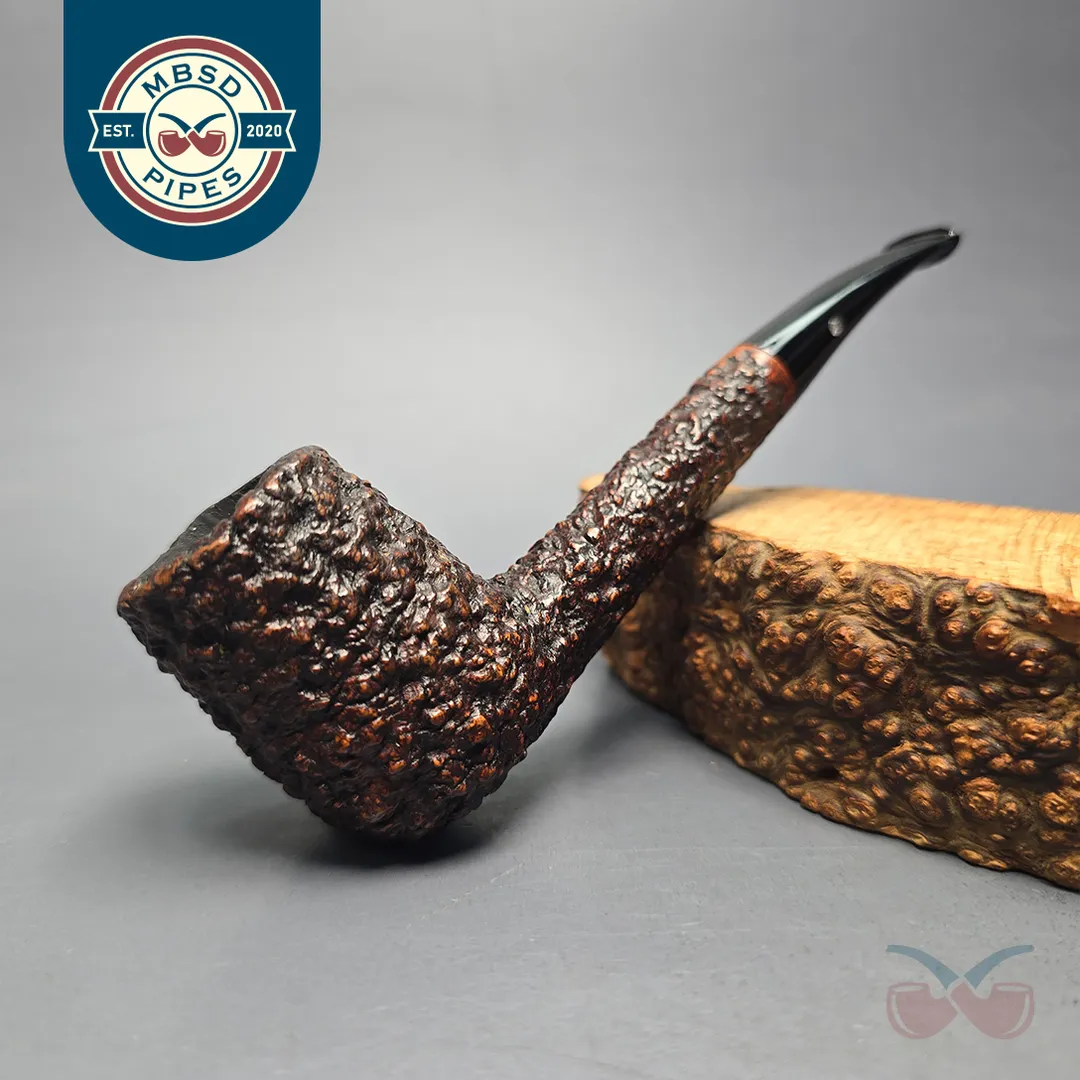 Castello Sea Rock Briar 3K 19 Rusticated Zulu Estate Briar Pipe, Italian Estates