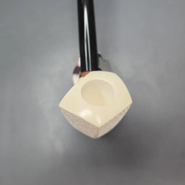 MBSD Meerschaum Deluxe Rusticated Churchwarden Freehand Block Meerschaum Pipe, Briar-Mortise, New - Image 7
