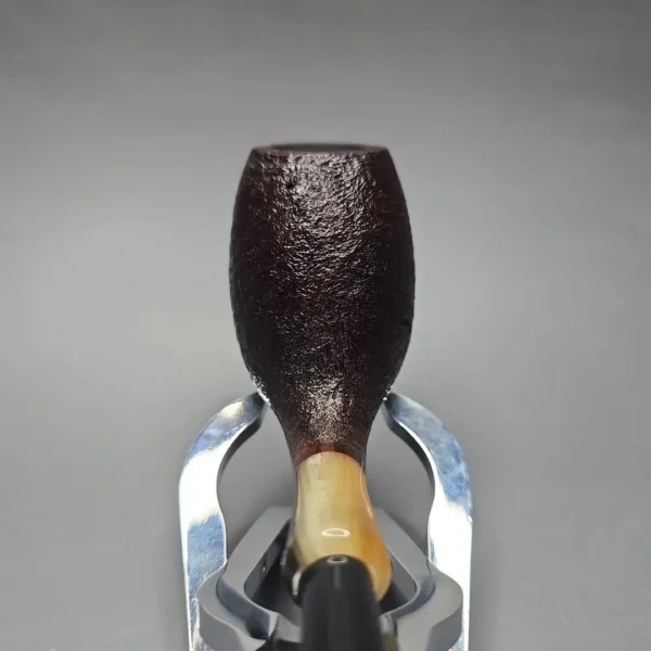 MBSD Briars Modern Masters 3 Sandblasted Tulip w/ Faux Horn Handmade Briar Pipe, New - Image 6