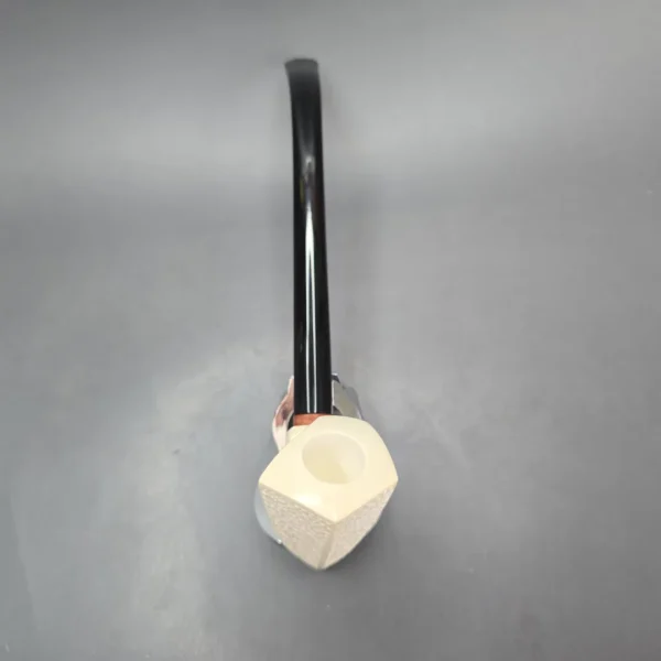 MBSD Meerschaum Deluxe Rusticated Churchwarden Freehand Block Meerschaum Pipe, Briar-Mortise, New - Image 9