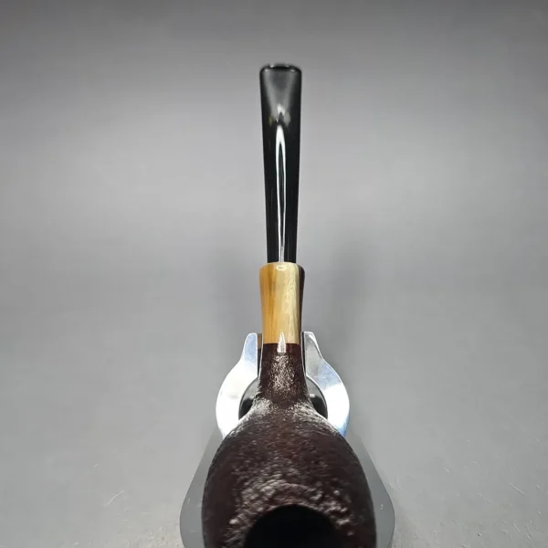 MBSD Briars Modern Masters 3 Sandblasted Tulip w/ Faux Horn Handmade Briar Pipe, New - Image 8