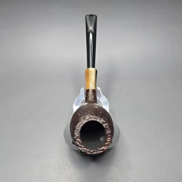 MBSD Briars Modern Masters 3 Sandblasted Tulip w/ Faux Horn Handmade Briar Pipe, New - Image 9