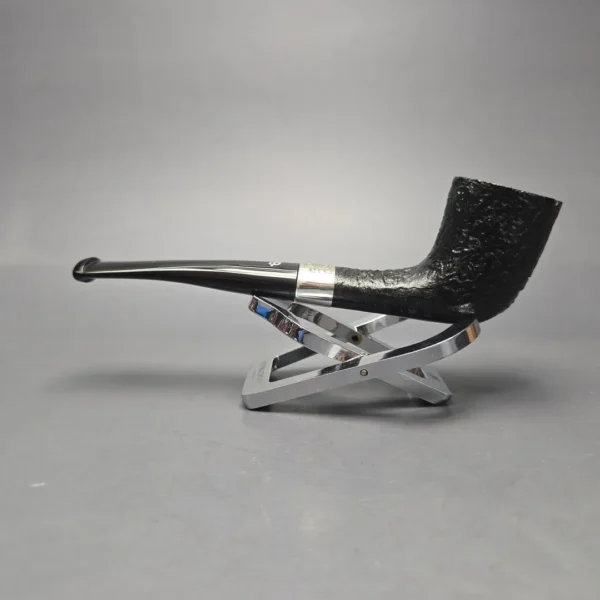 Petersons 2026 St Patrick's Day 268 Sandblasted Zulu w/ Silver Estate Briar Pipe, Unsmoked - Image 4