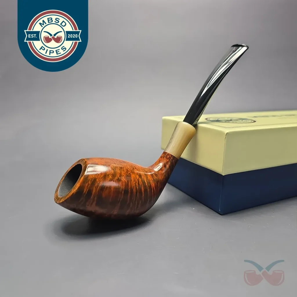 MBSD Briars Modern Masters 3 Smooth Tulip w/ Faux Horn Handmade Briar Pipe, New